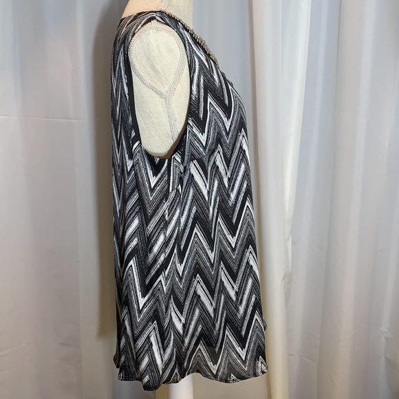 NWOT! AGB Tank Top with Jeweled Neck - Picture 8 of 9